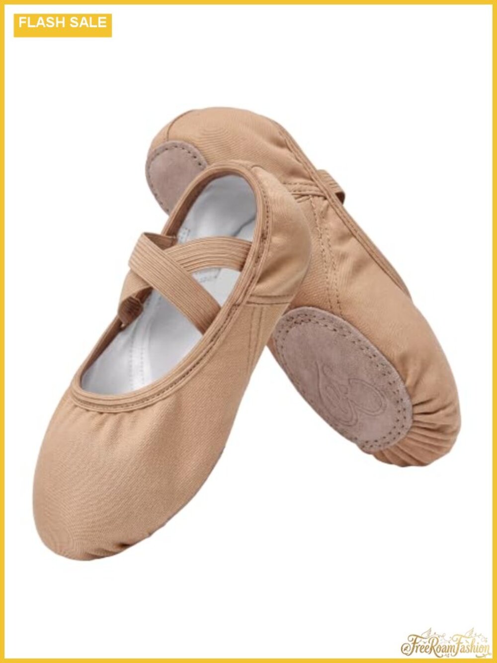 Ballet Shoes for Women Men Tan Canvas Dance Ballet Slippers